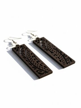 Two Towers ▪︎ Wood Enriched Laser Cut Earringz